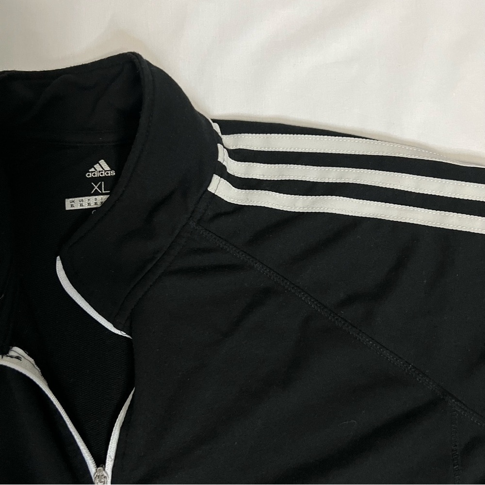 Men’s Adidas Golf 3-Stripes 1/4 ZIP Layering Top, Color Black, Size XL - Picture 2 of 7